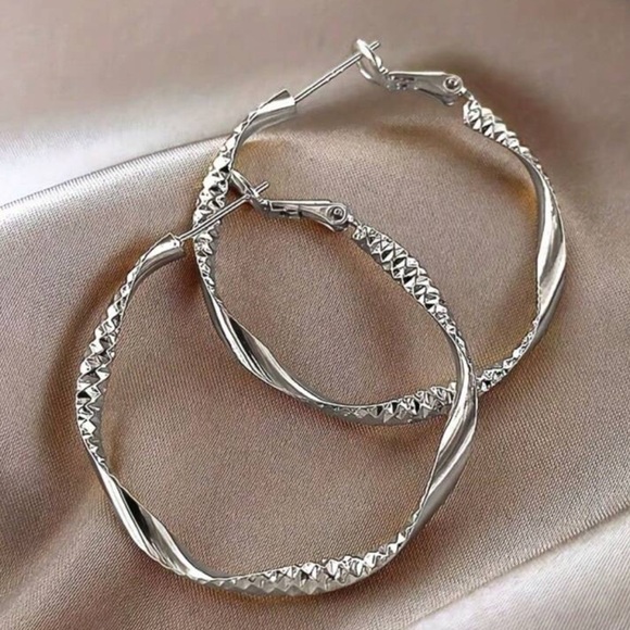 Jewelry - Elegant Silver Hoop Earrings